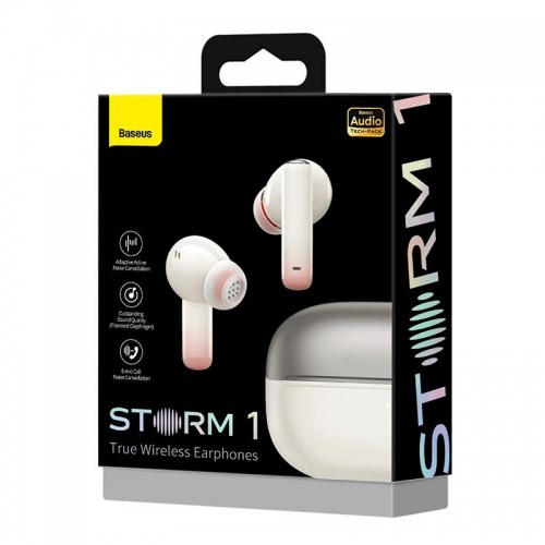 TWS Baseus Storm 1 earphones, ANC (white) image 5