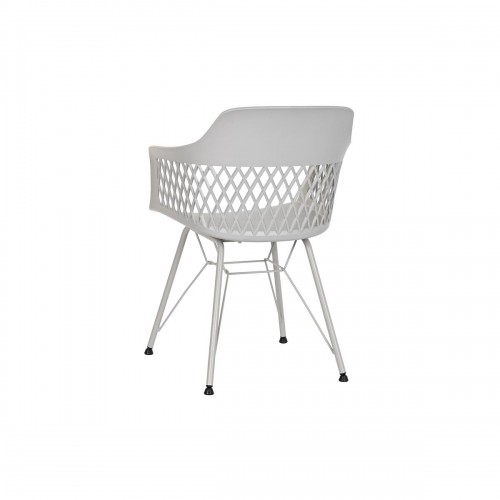 ēdamistabas krēsls DKD Home Decor Metāls Gaiši pelēks polipropilēns (57 x 57 x 80,5 cm) image 5