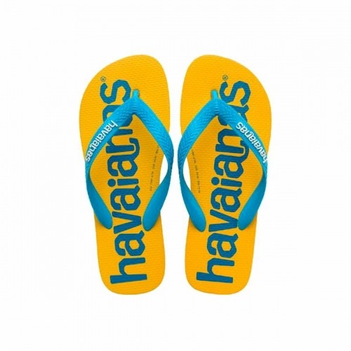 Women's Flip Flops Havaianas Top Logomania Blue Yellow image 5