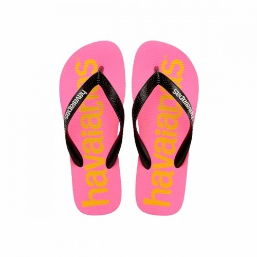 Women's Flip Flops Havaianas Top Logomania Blue Pink image 5