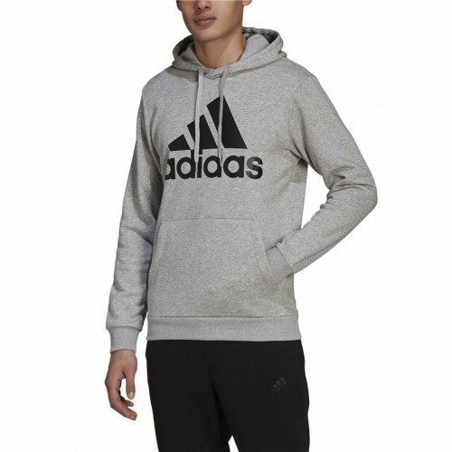 Толстовка с капюшоном мужская Adidas  Essentials Fleece Big Logo Серый image 5