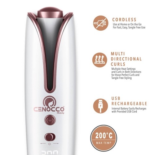 Cenocco Beauty CC-9094: Cordless Rechargeable Auto Curler image 5