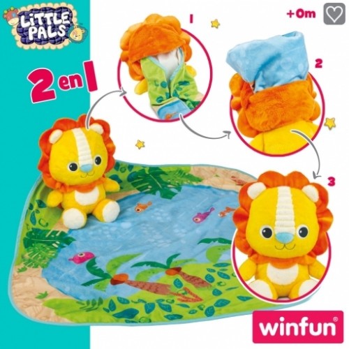 Winfun Komplekts plīša Lauva ar flisa pledi 71x71 cm CB46499 image 5