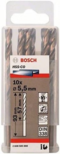 Bosch metal twist drill HSS-Co, DIN 338, 5.5mm (10 pieces, working length 57mm) image 5