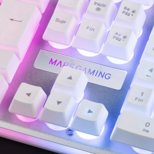 Keyboard Mars Gaming MK220 Spanish Qwerty RGB White image 5