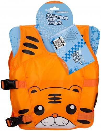 Swimming vest for children WAIMEA 52ZB ORA 3-6 years 18-30 kg Orange/Black/White image 4