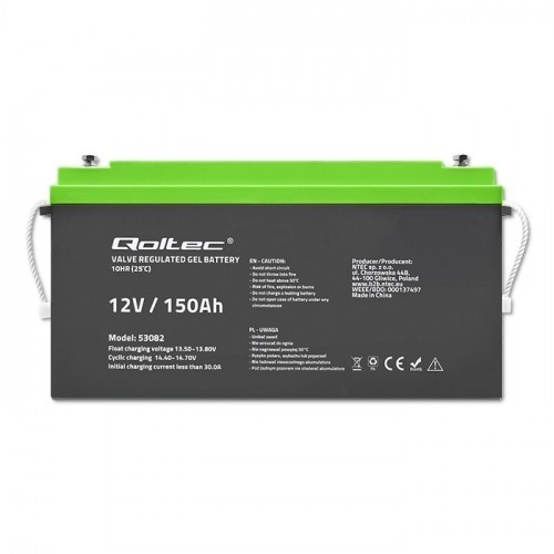 Qoltec Gel battery 12V, 150Ah image 5