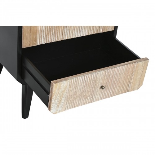 Nightstand DKD Home Decor 48 x 35 x 66 cm Natural Black Wood image 5