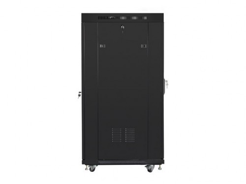 Lanberg Installation cabinet rack 19 27U 600x800 black, perforated door lcd (flat pack) image 5
