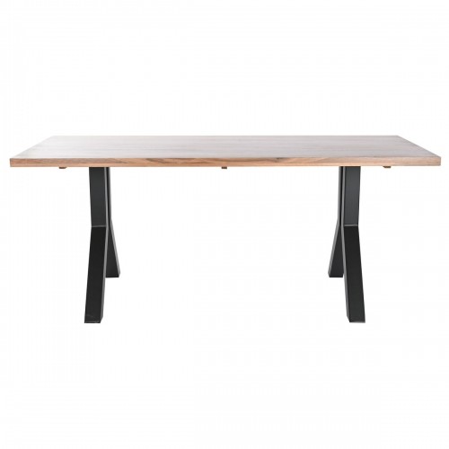 Dining Table DKD Home Decor Natural Black Metal 180 x 90 x 75 cm image 5