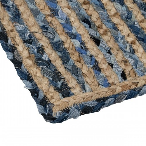Carpet Natural Blue Cotton Jute 170 x 70 cm image 5