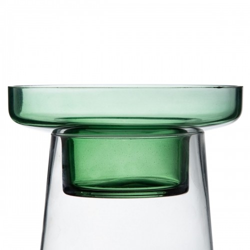 Candleholder 16,5 x 16,5 x 35 cm Green Glass image 5
