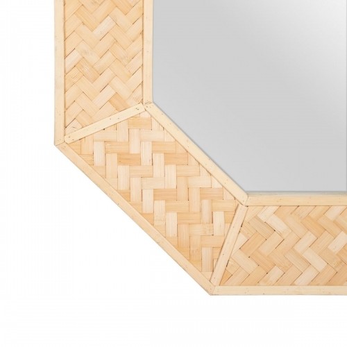Wall mirror 81 x 6,5 x 81 cm Natural Bamboo image 5