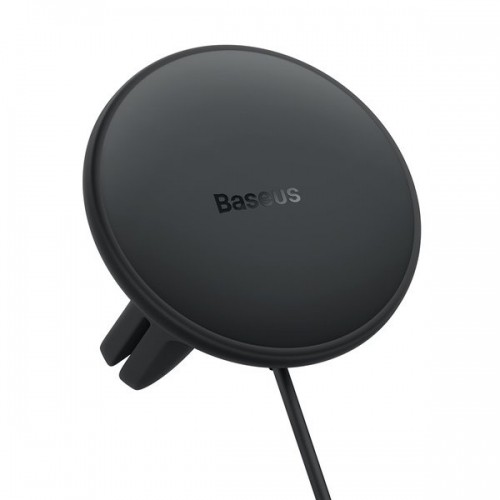 Baseus CW01 Magnetic Car Holder with 15W Wireless Charging + 25W USB-C Car Charger Black image 5
