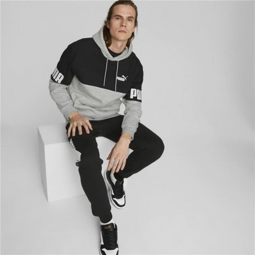 Men’s Hoodie Puma Power Colorblock Grey image 5