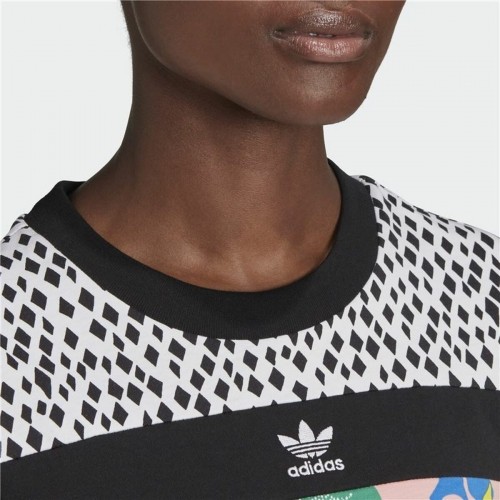 Sieviešu Krekls ar Īsām Piedurknēm Adidas Cropped Melns (42) image 5
