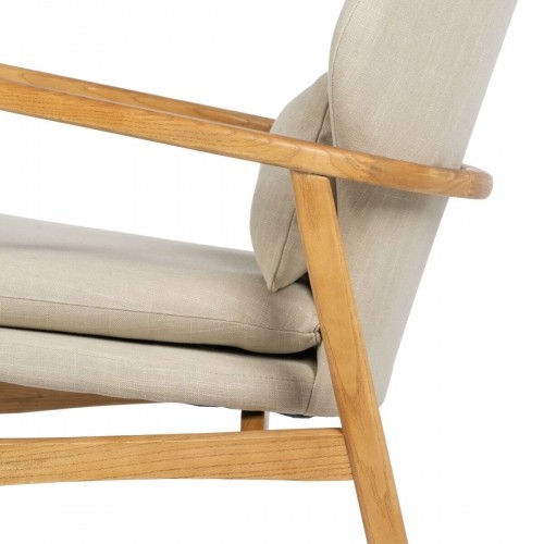Armchair 67 x 73 x 84 cm Synthetic Fabric Beige Wood image 5