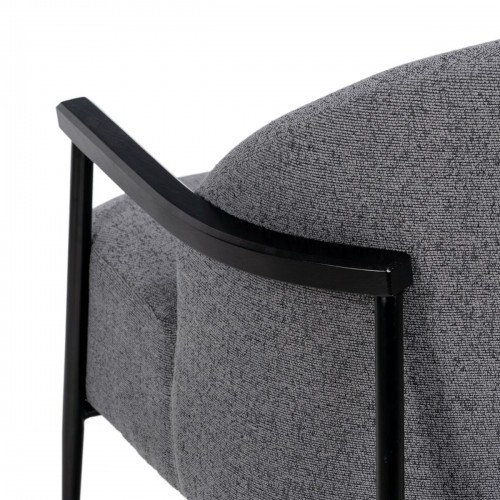 Armchair 74 x 72 x 81 cm Synthetic Fabric Grey Wood image 5