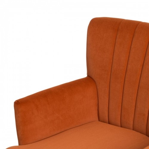 Armchair 63 x 50 x 83 cm Synthetic Fabric Wood Orange image 5