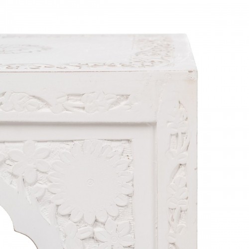Side table Wood White 36 x 36 x 42 cm DMF image 5