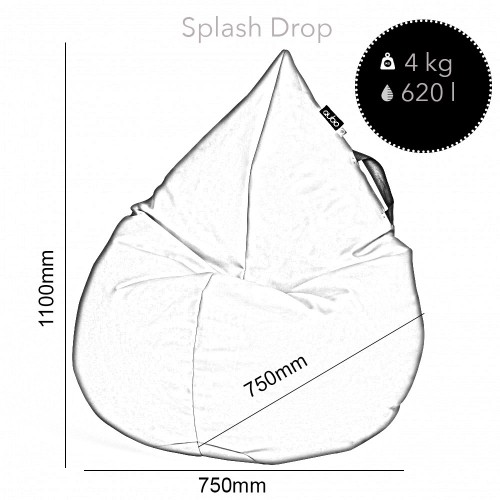 Qubo™ Splash Drop Copers POP FIT пуф (кресло-мешок) image 5