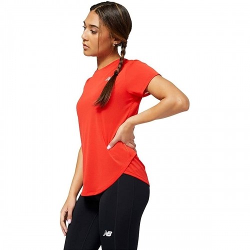 Women’s Short Sleeve T-Shirt New Balance Accelerate Red image 5