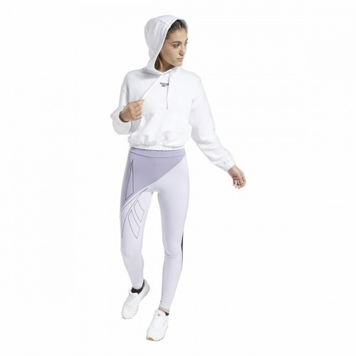 Women’s Hoodie Reebok Sportswear Cropped White image 5