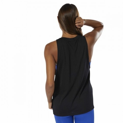 Women's Sleeveless T-shirt Reebok Burnout Black image 5