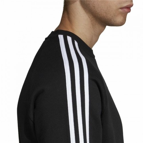 Толстовка без капюшона мужская Adidas 3 stripes Чёрный image 5