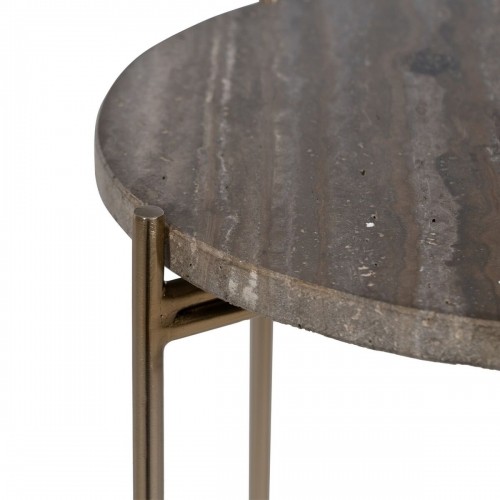 Side table 32 x 32 x 54,5 cm Brown Marble Iron image 5