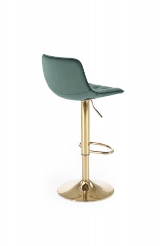 Halmar H120 bar stool, gold / dark green image 5