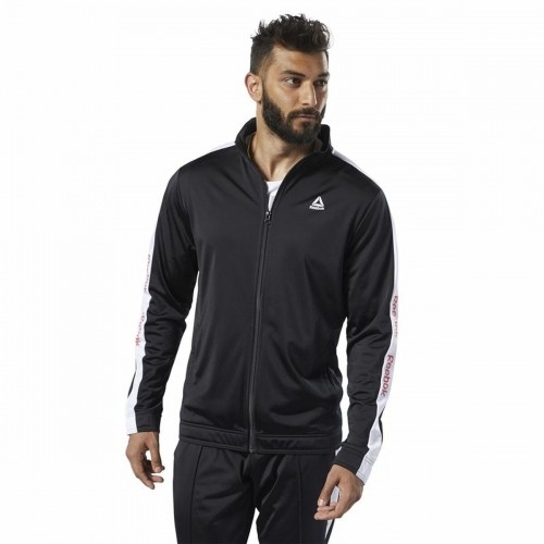 Мужская спортивная куртка Reebok Essentials Linear Logo Чёрный image 5