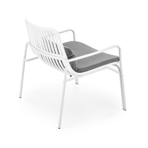 Halmar MELBY leisure chair, white / grey image 5