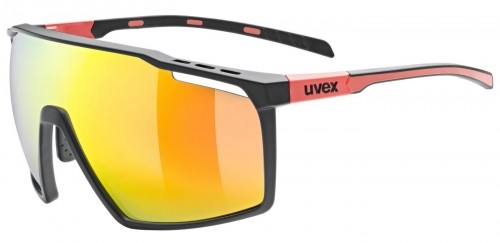 Velosipedu brilles Uvex mtn perform black-red matt / mirror red image 5