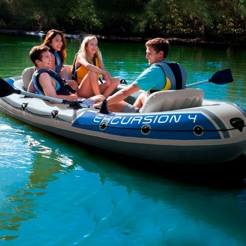 Inflatable Boat Intex Excursion 4 Blue White 315 x 43 x 165 cm image 5