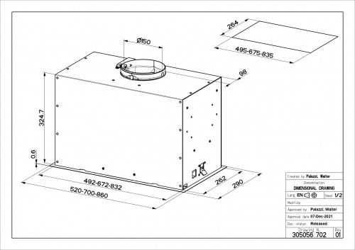 Hood Faber Inca Lux EVO BK MATT A70 image 5