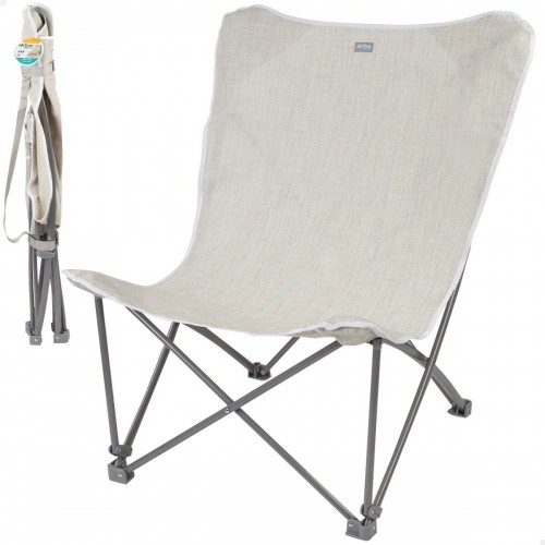 Foldable Camping Chair Aktive Beige 78 x 90 x 76 cm (4 Units) image 5