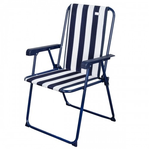 Folding Chair Aktive Striped White Navy Blue 43 x 85 x 47 cm (4 Units) image 5