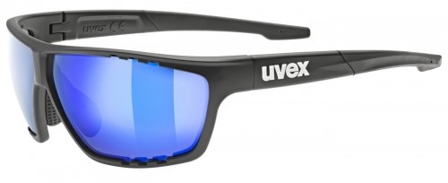 Velosipedu brilles Uvex sportstyle 706 black matt / mirror blue image 5