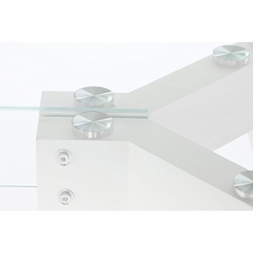 Обеденный стол DKD Home Decor Белый Прозрачный Стеклянный Деревянный MDF 160 x 90 x 75 cm image 5