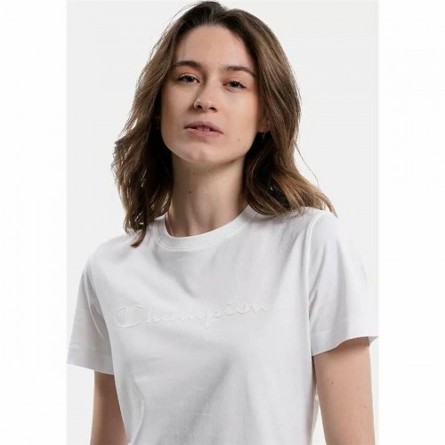 Women’s Short Sleeve T-Shirt Champion Crewneck  White image 5