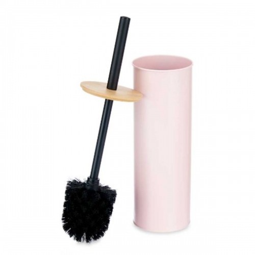 Toilet Brush Pink Metal Bamboo Plastic 9,5 X 27 X 9,5 cm (6 Units) image 5