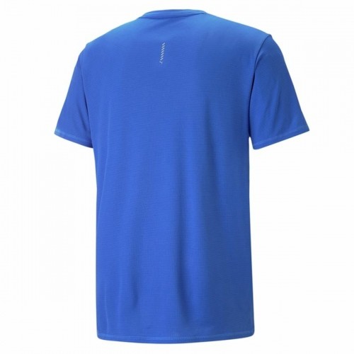 Men’s Short Sleeve T-Shirt Puma Run Favorite Logo Blue image 5