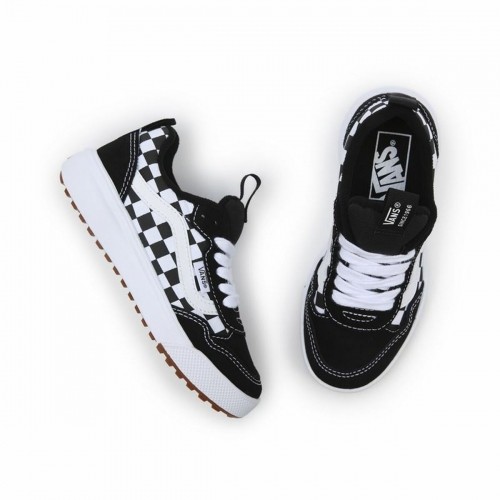 Children’s Casual Trainers Vans Range Exp Checkerboard White Black image 5