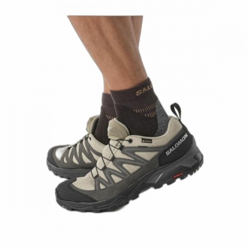 Running Shoes for Adults Salomon X Ward Beige Dark grey GORE-TEX Leather Moutain image 5