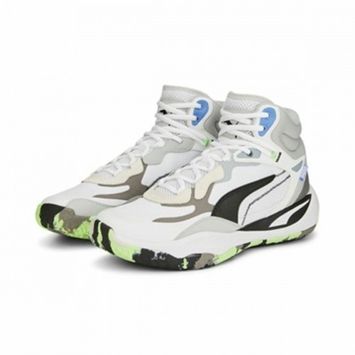 Basketball Shoes for Adults Puma Playmaker Pro Mid White image 5
