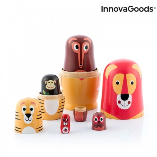 Matryoshka Wooden Animal Figures Funimals InnovaGoods IG815363 Modern (Refurbished C) image 5