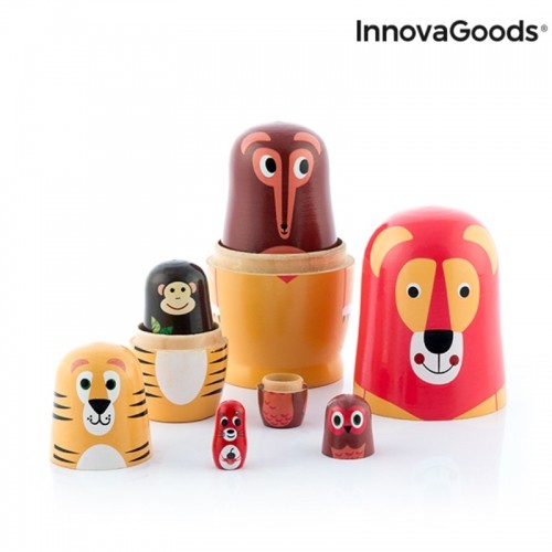 Koka Dzīvnieku Figūras Matryoshka Funimals InnovaGoods IG815363 Moderns (Atjaunots C) image 5