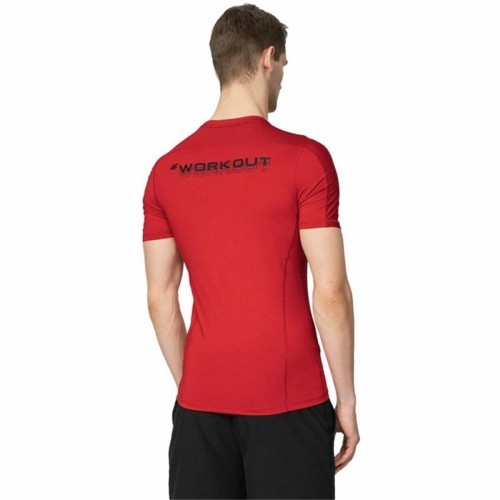 Men’s Short Sleeve T-Shirt 4F Quick-Drying Red image 5