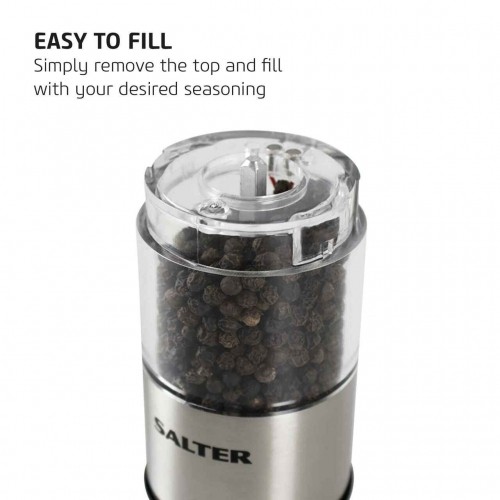 Salter 7722 SSTURA Stainless Steel Electronic Salt & Pepper Mill Set image 5